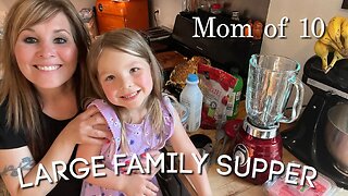 Large Family Breakfast for Supper | For My Family of 10 | PANCAKES & WATERMELON SMOOTHIE