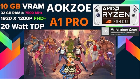 Double Dragon Gaiden: Rise Of The Dragons running on A1 Pro 10 GB VRAM/Amernime Zone 23.8.2 Drivers