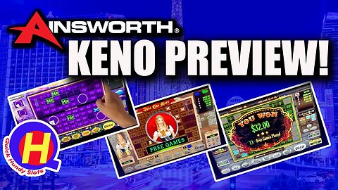 Sneak Peek at Ainsworth Keno Games Coming to Nevada! Live Chat Q&A with Ainsworth!