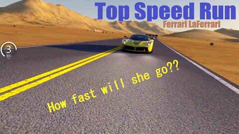 Ferrari LaFerrari Top Speed Run in Desert // OVER 200 MPH!?