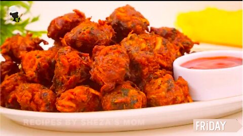 chicken pakora video could be something like "Crispy Delight: Homemade Chicken Pakora Recipe!"