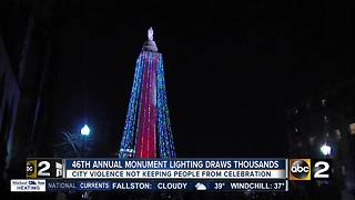 Annual lighting of the Washington Monument kicks off in Mount Vernon