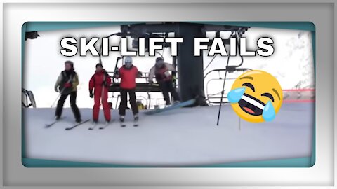 Best of Funny Ski Lift Fails - Lustige Skilift Abstiege