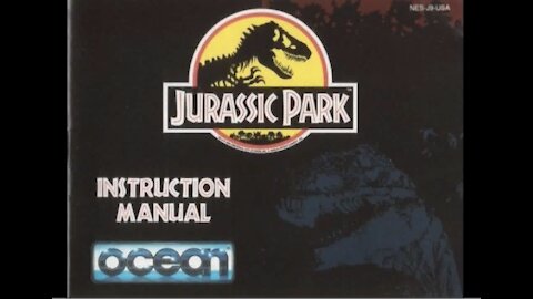 Jurassic Park Nes Instruction Booklet USA /Manual/Retro