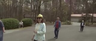 Line dancing in the street