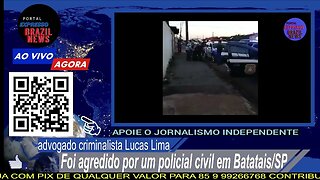 O advogado criminalista Lucas Lima foi agredido por um policial civil em Batatais/SP.
