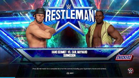 WWE 2k23 submission match Hans Schmidt vs Earl Maynard