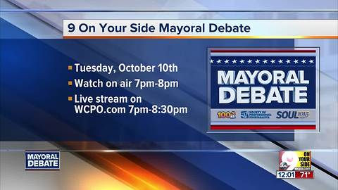 9 On Your Side Mayoral Debate is Tuesday night