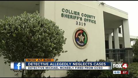 Collier Detective Allegedly Neglects Cases