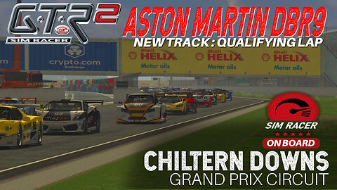 GTR2 NEW TRACK : Aston Martin DBR9 : Chiltern Downs GP Circuit : On Board.