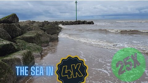Watch the Sea in 4K - Prestatyn, North Wales - ASMR