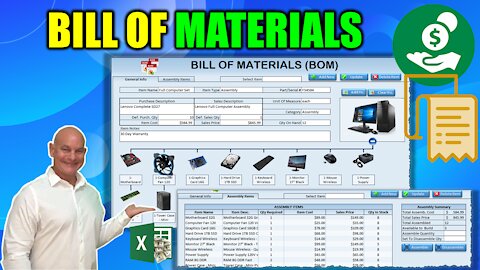 How To Create An Inventory Assembly & Bill Of Materials (BOM) Application In Excel [Free Download]