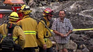 Video shows Holy Fire suspect talking to firefighters