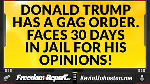 DONALD J TRUMP FACES 30 DAYS IN JAIL...