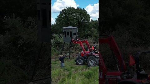 360 XL Pro Blind on the move to a newly created foodplot #bowhunting #deerhunting #whitetaildeer