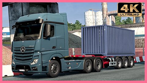 Transporting container with Mercedes-Benz MP4 | Euro Truck Simulator 2 Gameplay "4K"