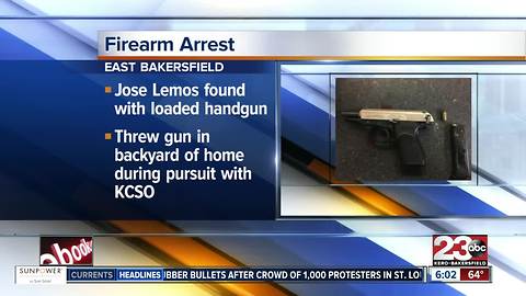 KCSO arrests wanted felon, finds loaded handgun