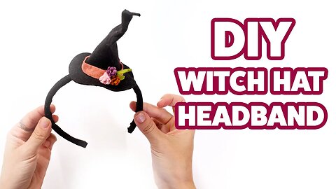 DIY Cute Witch Hat headband for Halloween!