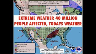 Todays Extreme Weather, Flooding, Freezing Temps, Tornado's, Multiple States, 40 Million Affected