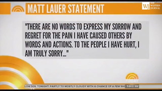 'There Is Enough Truth In These Stories': Matt Lauer Responds to Allegations and NBC Departure