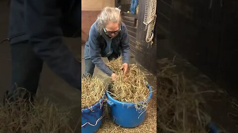 Hay-nets Outside: Filling and Fluffing