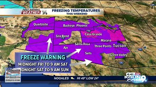 Freezing temperatures behind for the weekend and snow in the mountains