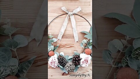 DIY AUTUMN WREATH IDEA #shorts #diywreath #autumnwreath #falldecoridea #autumncrafts #diyhomedecor