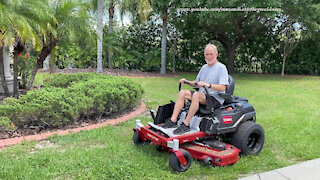 Happy Florida Man Goes For His First Ride on Toro My Ride Mower