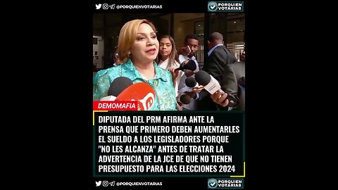 DIPUTADA DEL PRM AFIRMA QUE PRIMERO DEBEN AUMENTARLES EL SUELDO PORQUE "NO LES ALCANZA"