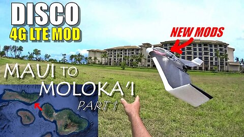 Parrot DISCO 4G LTE + BIGGER Li-Ion Mod - MAUI to MOLOKAI Manual Flight - Part 1 😱😍