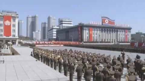 North Korea Holds Military Parade Without ICBMs