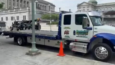Unveiling of the blue lights on the back of Tow Trucks