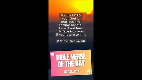 Bible Verse of the Day: July 26, 2024