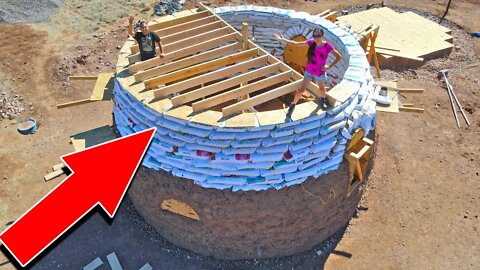 We're Adding A Loft To Our Earthbag Dome! | Couple Builds Sustainable Home In The Desert