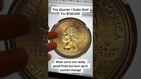 $120,000 FOR A QUARTER?? WASHINGTON/SACAGAWEA 2000 QUARTER - THE KING OF MODERN ERRORS