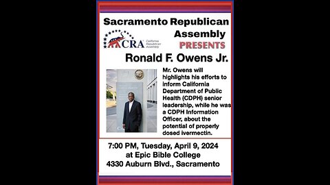 Owens Speaks at Sacramento Republican Assembly Meeting