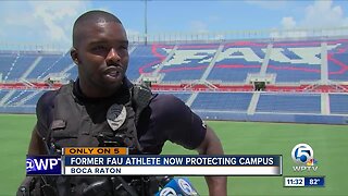 Former FAU football player now protecting campus