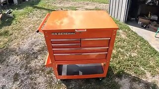 US General 5 Drawer Tool cart Harbor Freight how to assemble