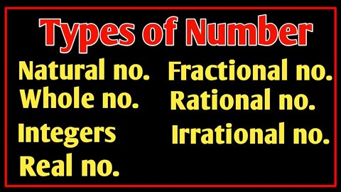 number introduction/ natural no/whole no/integers no/real no/fraction no/rational no/irrational no
