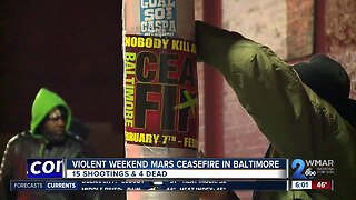 Violent weekend mars ceasefire in Baltimore