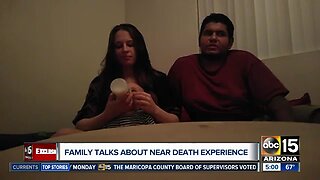 Family discusses close call with red-light runner