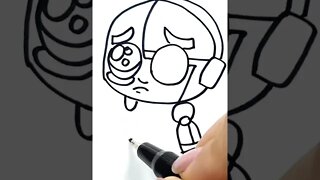 How to draw and paint Baby Cyborg Teen Titans #shorts