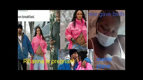Rihanna is pregnant 🙈 as woman gave birth onboard flight to US