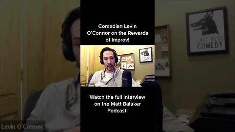 Comedian Levin O'Connor on Improv and Teamwork #shorts