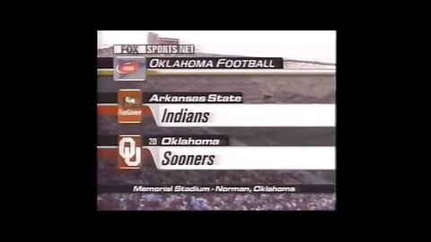 2000-09-09 Arkansas State Indians vs Oklahoma Sooners