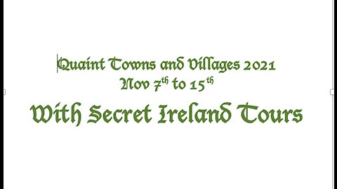 Quaint Towns and Villages Tour with Secret Ireland Tours 2021