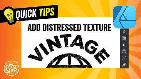 Affinity Designer Quick Tips | Distressed Textures Tutorial for T-Shirt Design & Print on Demand