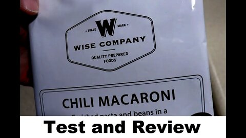 Wise Company food storage system sample meal test and review