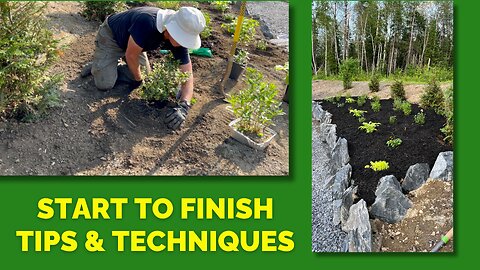 HILLSIDE PLANTING PROJECT WITH BOULDER RETAINER