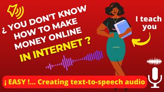 Do you want to earn money online creating Text to Speech audio